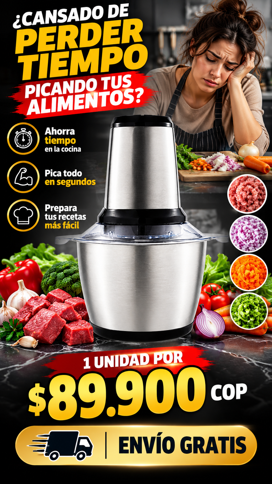 CHOPMAX™ PRO | Procesador Eléctrico Multifuncional